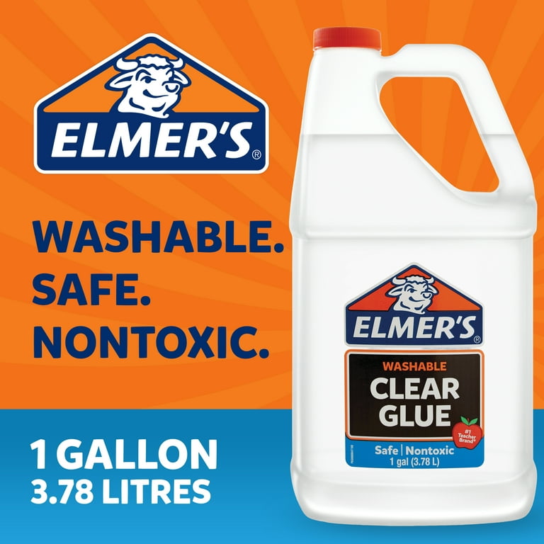 Elmer's Liquid School Glue, Clear, Washable, 1 Gallon & Elmer's Liquid  School Glue, Washable, 4 Ounces Each & Elmer's All Purpose School Glue  Sticks, Washable, 7g (Tamaño: 1 Gallon)