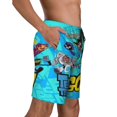 thumbnail image 3 of Teen Titans Go Mens Swim Trunks Quick Dry Swim Shorts Mesh Lining Bathing Suits Swimwear Beach Shorts with Pockets, 3 of 7