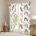 thumbnail image 3 of Manfei Retro Multicolor Rainbow Black Out Curtains,Boho Style Curtains Pack of 2 (42x63 Each),Colorful Heart Print Bedroom Curtains For Kids,Luxury Bedroom Decor, 3 of 6