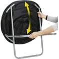 thumbnail image 5 of Faux Fur Chair, Folding Chair Soft Lounge Chair, Portable Moon Chair for Bedroom, Dorm Rooms, Apartments, Lounging, Garden and Courtyard, Black, 5 of 15