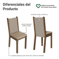 thumbnail image 4 of Juego de Comedor Madesa Beverly mesa y 6 Sillas MDP MDF, 4 of 10
