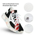 thumbnail image 3 of Candy Cane Christmas Treat Walking Shoes for Men Woman Lightweight Tennis Fashion Elastic Sports Shoes Cushion Basketball Shoes, 3 of 8