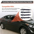 thumbnail image 2 of New 4pcs Front+Rear Left+Right Side Black Exterior Door Handles w/ Driver Key Hole Replacement Kit Compatible With 11-16 Elantra Sedan 13-14 Elantra Coupe, 2 of 5