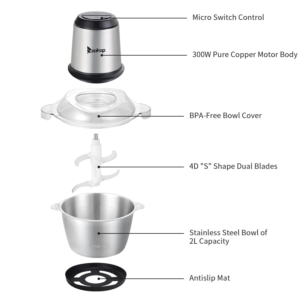 Kepooman Meat Grinders, Meat Grinder for Kitchen, Sausage Maker Stainless Steel Kepooman Meat Grinders, Meat Grinder for Kitchen, Sausage Maker Stainless Steel