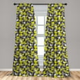 thumbnail image 5 of Ambesonne Mustard Yellow Curtains, Modern Box Cubes, Pair of 28"x95", Mustard Yellow, 5 of 5