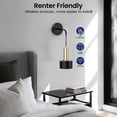 thumbnail image 5 of Set of 2 Battery Operated Wall Sconces, Dimmable RGB Indoor Cordless LED Wall Lamps, Rechargeable Wireless, Brass, 5 of 9