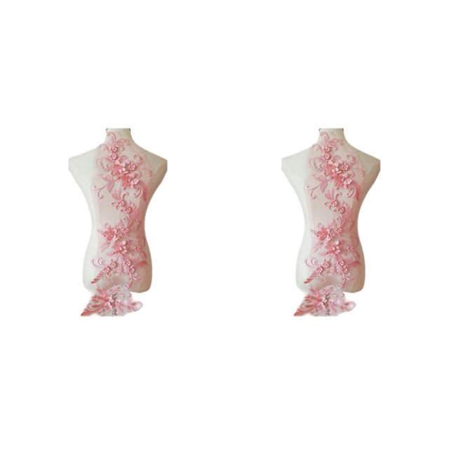 Guardoinrt Costumes With Unique Lace Applique Patch Beautiful Florals Applique Patch Pale Mauve 2Set