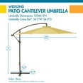 thumbnail image 3 of Classic Accessories Duck Covers Weekend Patio Cantilever Umbrella, 10 Foot, Straw, 3 of 14