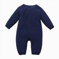 thumbnail image 3 of Gibobby Baby Onesies Comfortable Long Sleeved Crew Neck Bodysuit Color Ribbed 0 3 6 9 12 18 24Months Newborn Jumpsuit Soft Unisex Baby Clothes(3-6 Months,Navy), 3 of 7