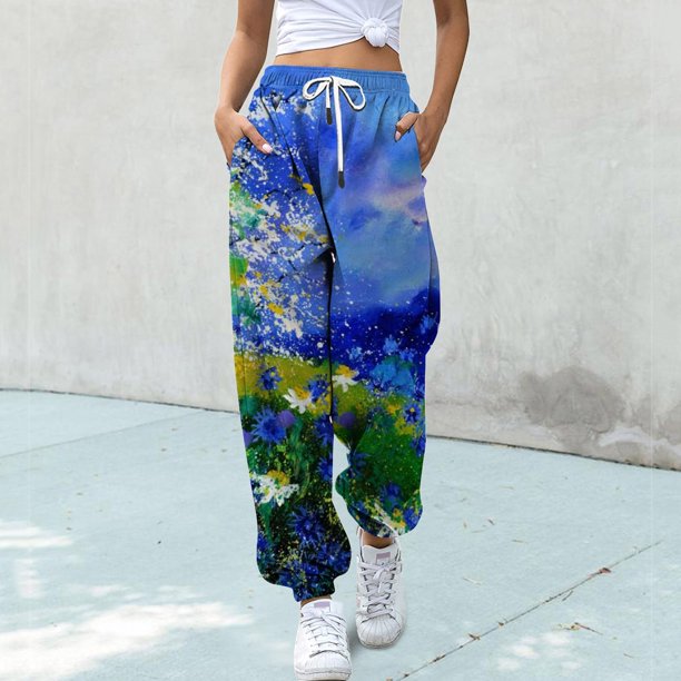 Flywake Summer Savings Clearance 2023! Sweatpants For Women Cargo Pants  Drawstring Baggy Cinch Bottom Sweatpants Pockets High Waist Sporty Gym  Athletic Fit Jogger Pants Lounge Trousers 