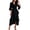 Black, variant on Womens V Neck Pleated Dress with Ruffle Bell Sleeve & High Low Hem, Elegant Cocktail Wedding Guest Bridesmaid Evening Formal Midi Dress, Boho Summer Dresses for Women