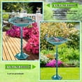 thumbnail image 5 of Bird Bath for Outside with Pedestal, Vintage Freestanding Garden  Birdbaths & Birdfeeder, Birdbaths Bowl Bird Baths for Outdoors Yard Garden Lawn Decor, Upgrade Dual-use Base, 5 of 12