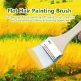 thumbnail image 3 of Htovila 12pcs / Set Flat Nylon Hair Wooden Penholder Oil Painting Brush Barbecue Brush Paint Brushes Art Supplies, 3 of 7