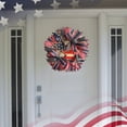 thumbnail image 5 of Patriotic Wreath Fourth Wreaths, Memorial Day Pride Garland Front Door Red White And Blue Wreath Summer American Flag Independence Swag Indoor Outdoor Wall, 5 of 6