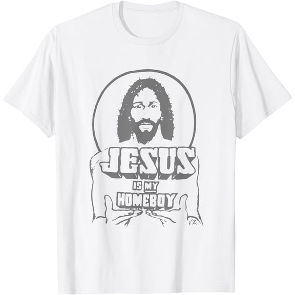 Vintage Funny Face Jesus Is My Homeboy Graphic T-Shirt for Faith-Inspired Style