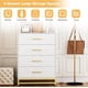 thumbnail image 2 of De madera 4-cajón dorm cómoda: compact chest moderno metal handles, durable mdf construction, elegant textured finish clothes almacenamiento & organization, estilizado para & practical design..., 2 of 5