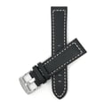 thumbnail image 1 of 22mm Racer, White Stitching, Leather Watch Strap Band, Stainless Steel Buckle, 1 of 7