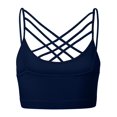 thumbnail image 2 of Women's Novelty Bras Seamless Triple Criss-Cross Front Bralette Sports Bra (No Pad), 2 of 4