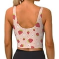 thumbnail image 2 of Yiaed Strawberries Print Ladies Waistcoat Women Sports Vest Vest Sports Women Sports Top Yoga Vest for women-Small, 2 of 8