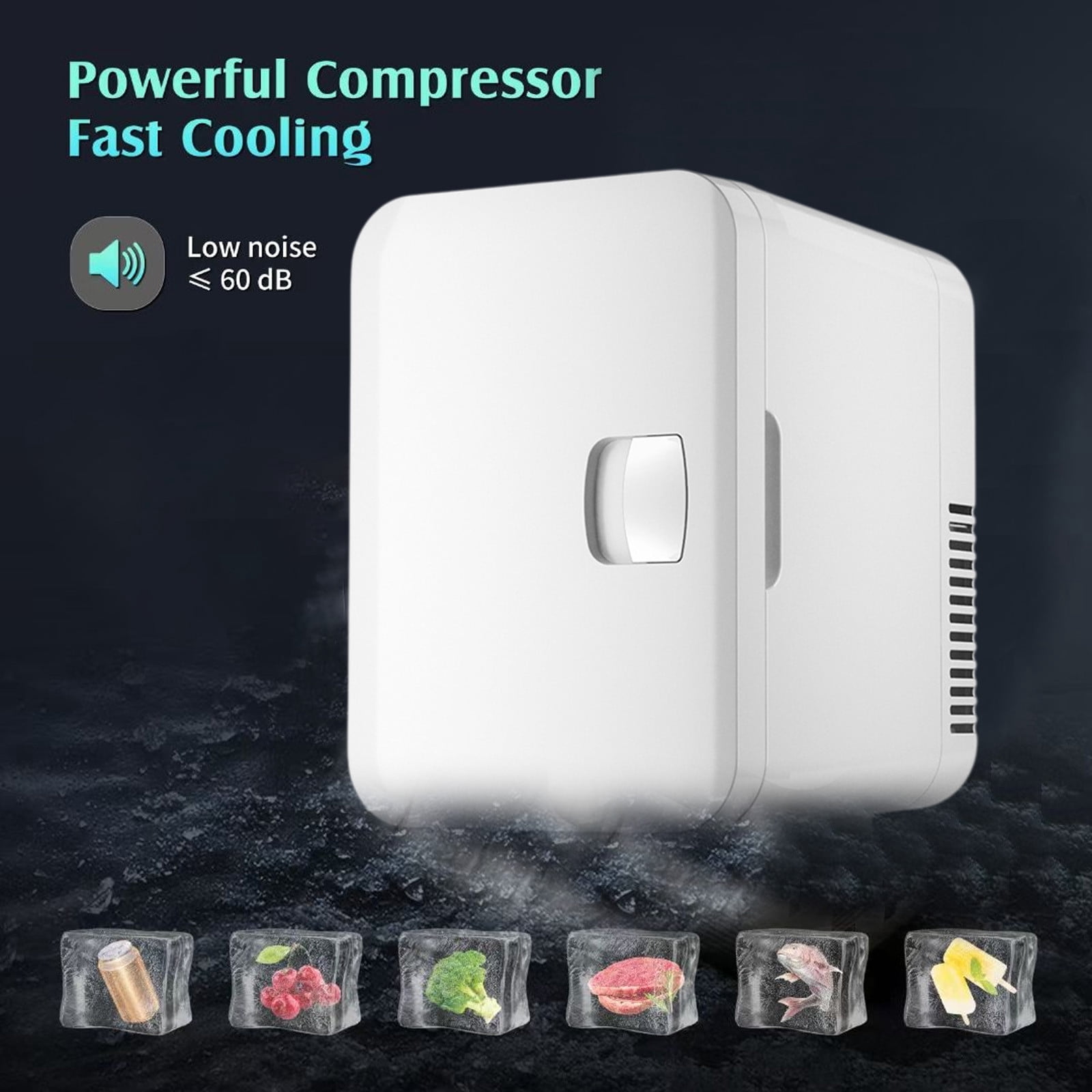 YIMWNYI Mini Fridge Compact Refrigerator, Small Cools Fast, Energy-Efficient for Bedroom, Travel, Dorms, Quiet Operation, Portable Cooler