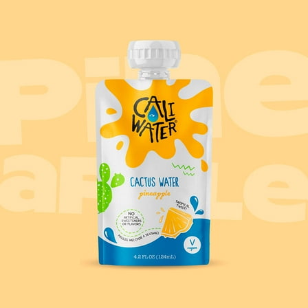 Pack of 6 Caliwater Water Cactus Pineapple Kid 6-Pack 25.2 oz