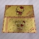 thumbnail image 1 of 5 modelos de tarjetas doradas de hello kitty de anime famoso japonés, tarjeta con póster de gato bonito para regalos de cumpleaños y Navidad de niña, 1 of 4
