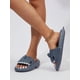 thumbnail image 4 of Shark Design Single Band Slides, Lavender Preppy Style Cartoon Slippers, 4 of 4