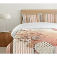 thumbnail image 4 of Ambesonne Pink Duvet Cover Set, Modern Tender Colors Floral, Twin, Coral and Pale Salmon, 4 of 4