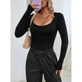 thumbnail image 7 of Ekouaer 2 Pack Long Sleeve Shirts for Womens Scoop Neck Tops Slim Fit Undershirts Basic Thermal Tee Shirt, 7 of 7