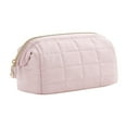 thumbnail image 3 of Mornei Cosmetic Bag Toiletry Bag Multipurpose Handbags Zipper Closure Cotton Makeup Bag Pink, 3 of 9