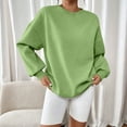 thumbnail image 4 of Enjoytime Crewneck Sweatshirts Women Long Sleeve Solid Color Pullover Top Fall Fashion Soft Lightweight Casual Sweatshirt, 4 of 7