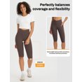 thumbnail image 5 of BALEAF Capri Leggings for Women with Pockets Knee Length Workout Yoga Capris Pants Tummy Control Casual Exercise Brown L, 5 of 8