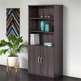 thumbnail image 2 of Bowery Hill Contemporary Wood 5 Shelf Bookcase in Storm Gray, 2 of 5