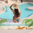 thumbnail image 7 of GZHJMY Beach Towel for Women Girls, Beautiful sea stars and seashells on sandy beach Bath Towel, Oversized Lightweight Sport Towel, 31x63 Inch, 7 of 7