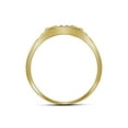 thumbnail image 2 of 10kt Yellow Gold Mens Round Diamond Square Cluster Ring 1/4 Cttw, 2 of 2