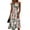 Light pink, variant on Ruched Waist Sleeveless Midi Dress for Women - Elegant Round Neck A-Line Sundress with Fresh Botanical Floral Print, Flowy Summer Beach Party Vacation Gown Navy L