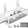 thumbnail image 1 of Cable Management Under Desk, Under Desk Cable Management Tray, desk Cable Organizer, Cable Management Box, Cord Organizer for Desk, Under Desk Storage for Office, Home - No Drill to Desk Cable Raceway, 1 of 7