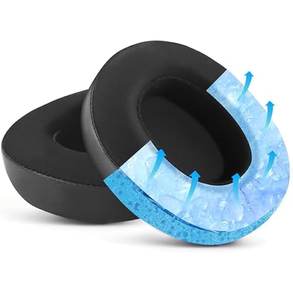 wonima11 Replacement Earpads for Skullcandy Crusher evo - Replacement Pads for Crusher ANC/Hesh 3 Headphones (Cooling Gel Black)