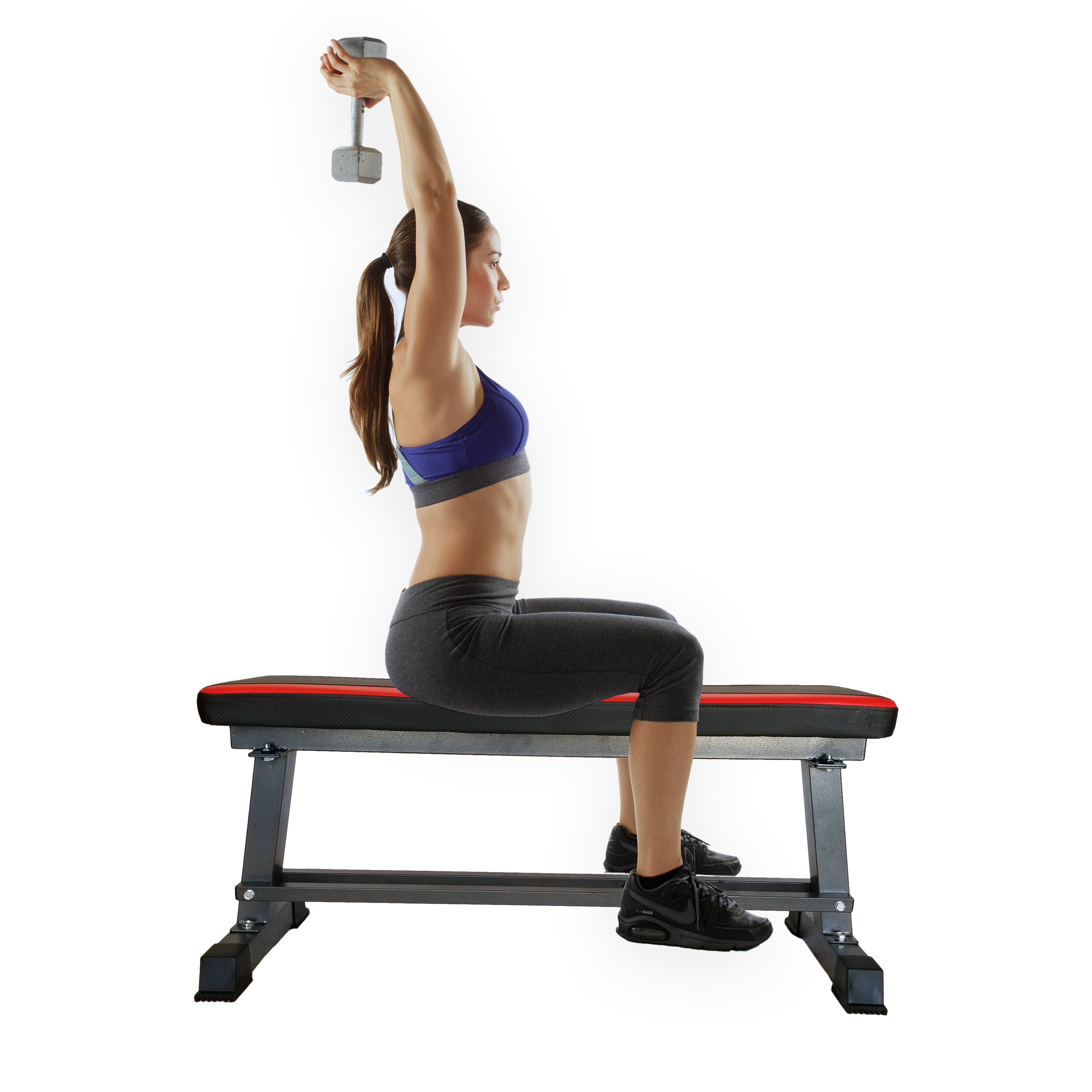 Pure Fitness Flat Bench with Dumbbell Rack, Weight Capacity 600lbs - image 5 of 6