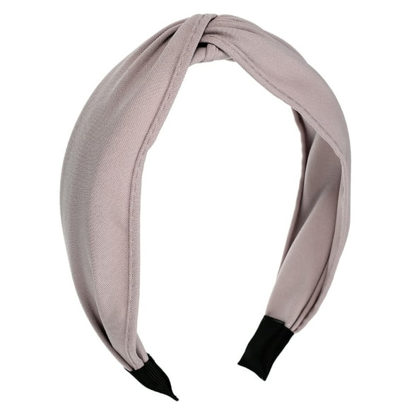 Unique Bargains Satin Knotted Headband Hairband for Women 1.2 Inch Wide Pink