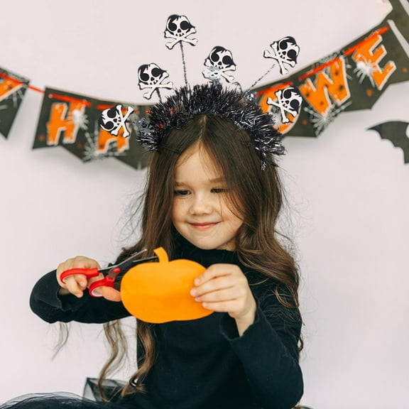 YANHAIGONG Halloween Headbands for Women,Girls Halloween Headband,Day Of The Dead Hair Hoop Headband,Halloween Headband Pumpkin Spider Hair Halloween Party Environment Layout Radial Headband