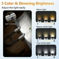 thumbnail image 3 of Rechargeable Anion LED Neck Light, 3-Color & Stepless Dimming Reading Lighting, Bendable Neck Light, Perfect Book Light for Reading in Bed, Knitting, Camping, Repairing, Book Lovers Gifts，Gray, 3 of 8