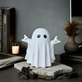thumbnail image 4 of Halloween Rock 'n' Roll Ghost Decoration - Whimsical Musical Spirit Resin Figurine, Weather-Resistant Indoor/Outdoor Decor for Home, Office, Party & Garden Display, 4 of 9