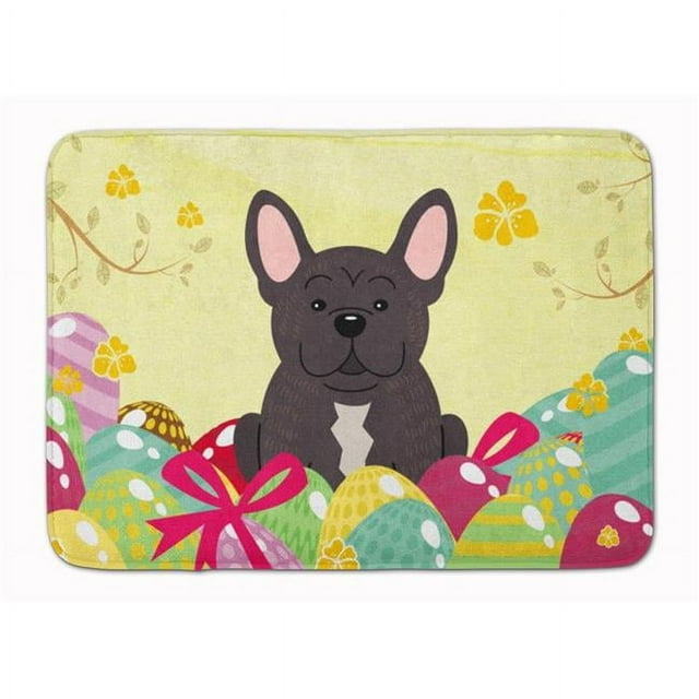 Carolines Treasures BB6009RUG Easter Eggs French Bulldog Brindle Machine Washable Memory Foam Mat