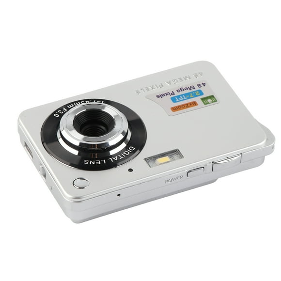 Cámara Digital 4K Con Zoom de 8x, Resolució de 48 MP, Pantalla LCD de 2,7 Pulgadas, Antivibración, Aparo Continuo para Fotografía Con Batería Recargable Y Tarjeteta