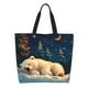 thumbnail image 1 of Fotbe Starry Sky Sleep White Bear Bolsa Tote Estética de Lona con Estampado para Mujer - Bolsa Reutilizable de Hombro Casual para Vacaciones, Compras, Trabajo y Gimnasio, 1 of 8