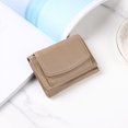 thumbnail image 1 of Billeteras cortas simples de tres pliegues para mujer, monedero pequeño de gran capacidad, antirrobo, 1 of 4