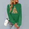 thumbnail image 6 of FAWUUDO Womens Fall Sweater Cute Bow Print Long Sleeve Pullover Casual Oversized Green, 6 of 6