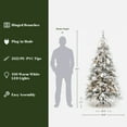 thumbnail image 3 of 6.5Ft Pre-Lit Flocked Sweeping Branches Artificial Christmas Tree with Stand, 3 of 10