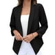 thumbnail image 2 of Traje de mujer chaqueta de manga larga sin botones traje de mujer para primavera otoño trabajo de negocios al aire libre negro mujer traje chaqueta XL, 2 of 8